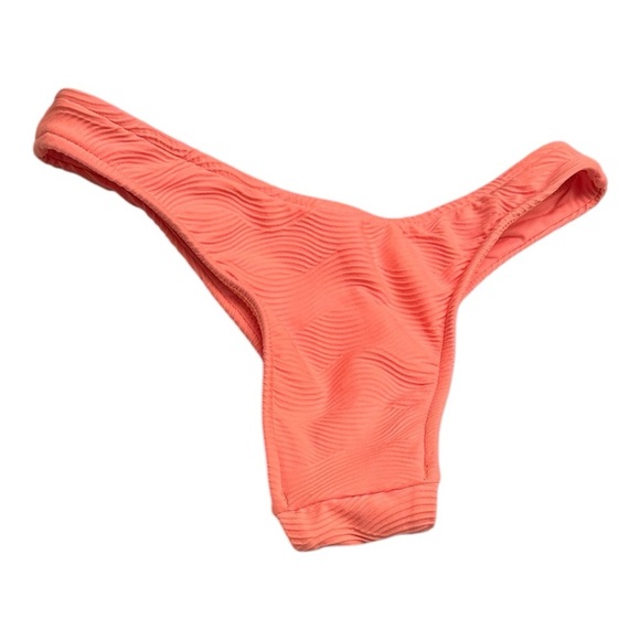 Seafolly Melon Peach High Cut Bikini Bottom Swimsuit size 4 US 8 AU Sexy Cut - Picture 2 of 3